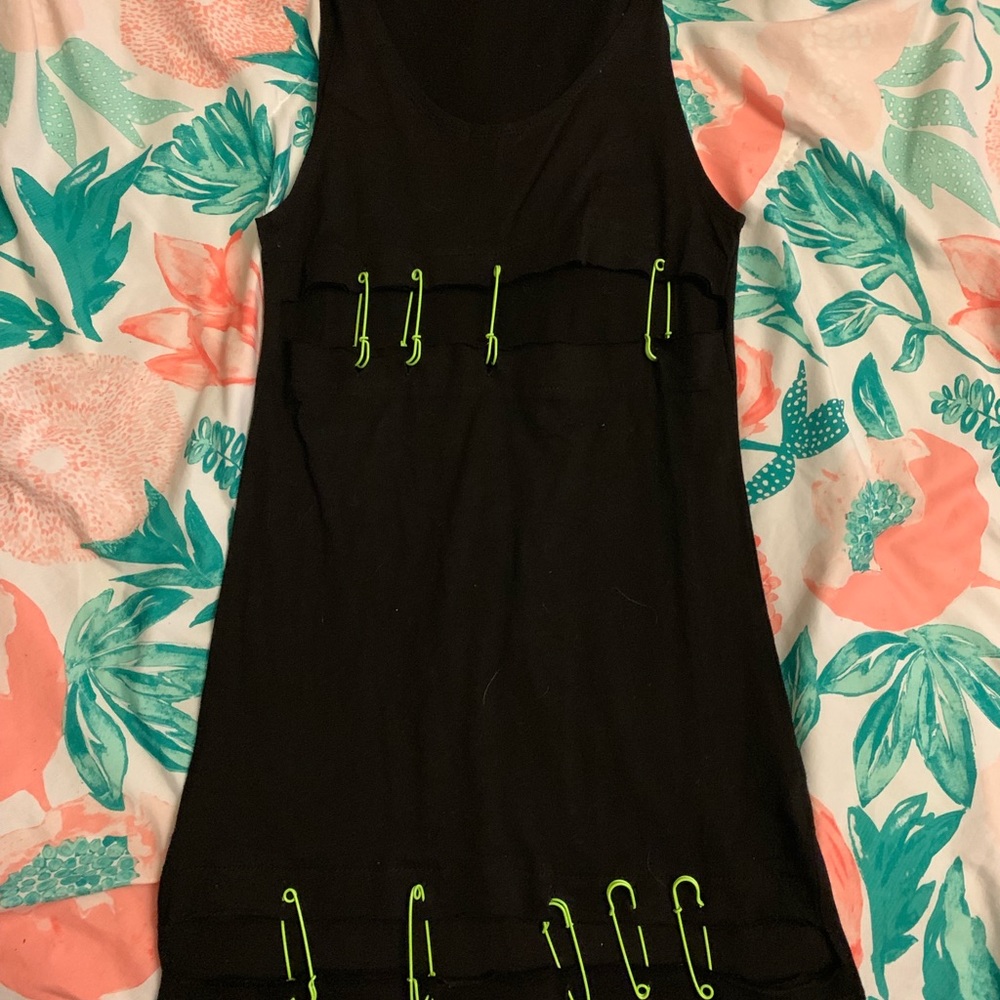 Cut n pinned mini dress